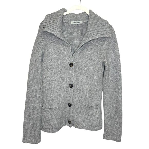 Rene Lezard Sweater Womens Small Button Front Merino Silk Cashmere Made Italy - Picture 1 of 8